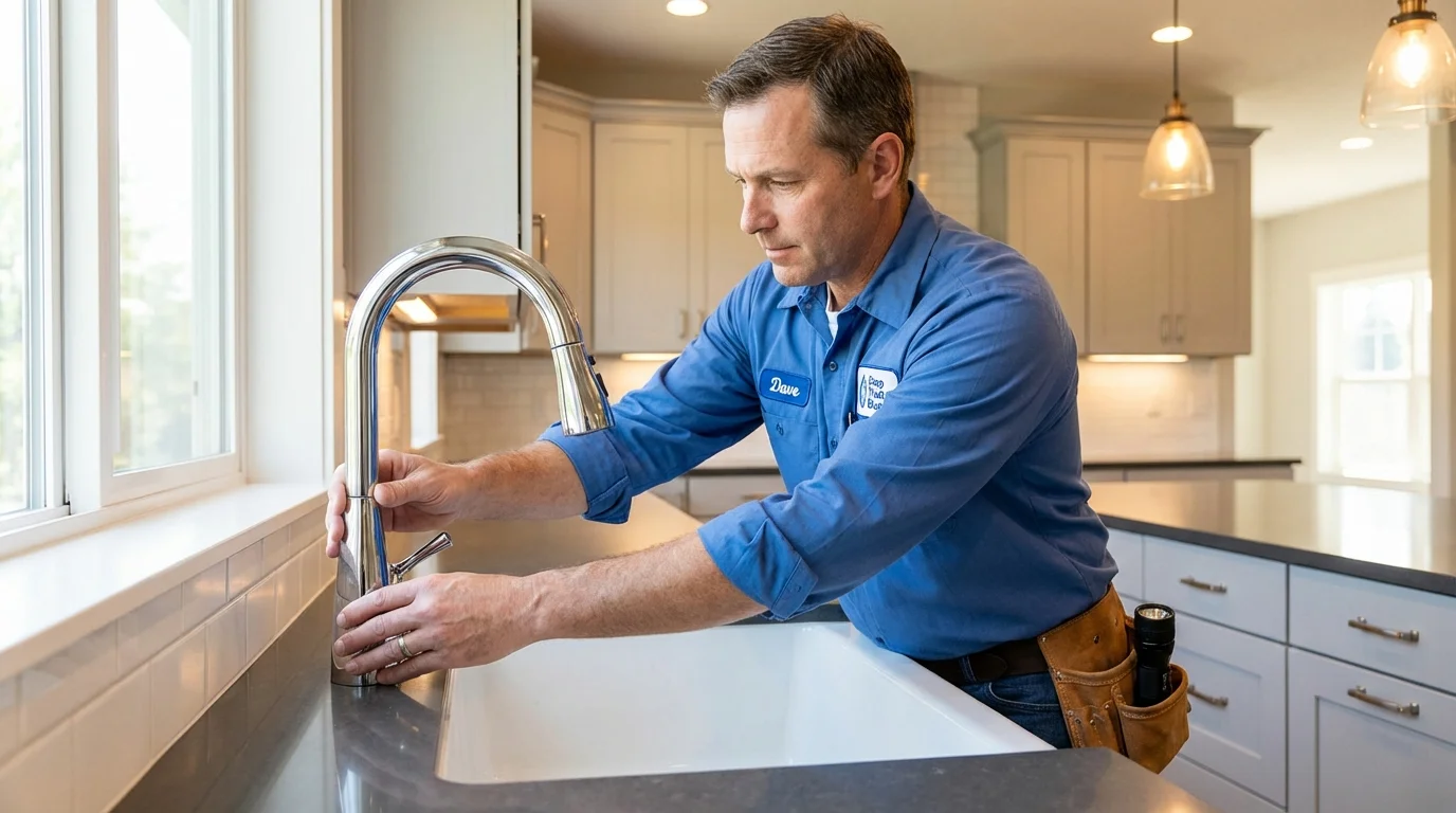 Kitchen faucet installation by Johns Plumbing LLC in Coalinga